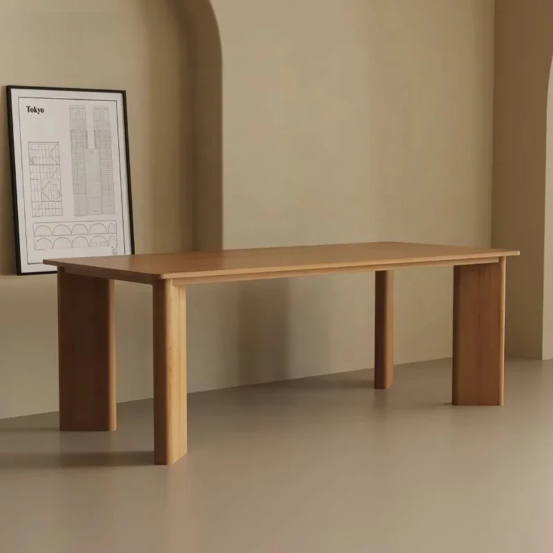 

Powerful Furniture Luxury Modern Home Living Room Ash Wood Solid Wood Dining Table Simple Wood Console Table