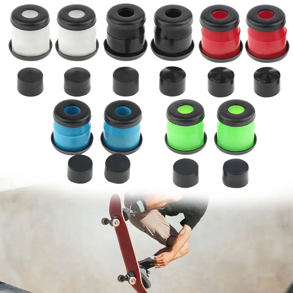 1 Set Skateboard PU Rubber Shock Absorber Colorful Shock Pad Set 90a Hard  Longboard Top/Bottom Bush Washers