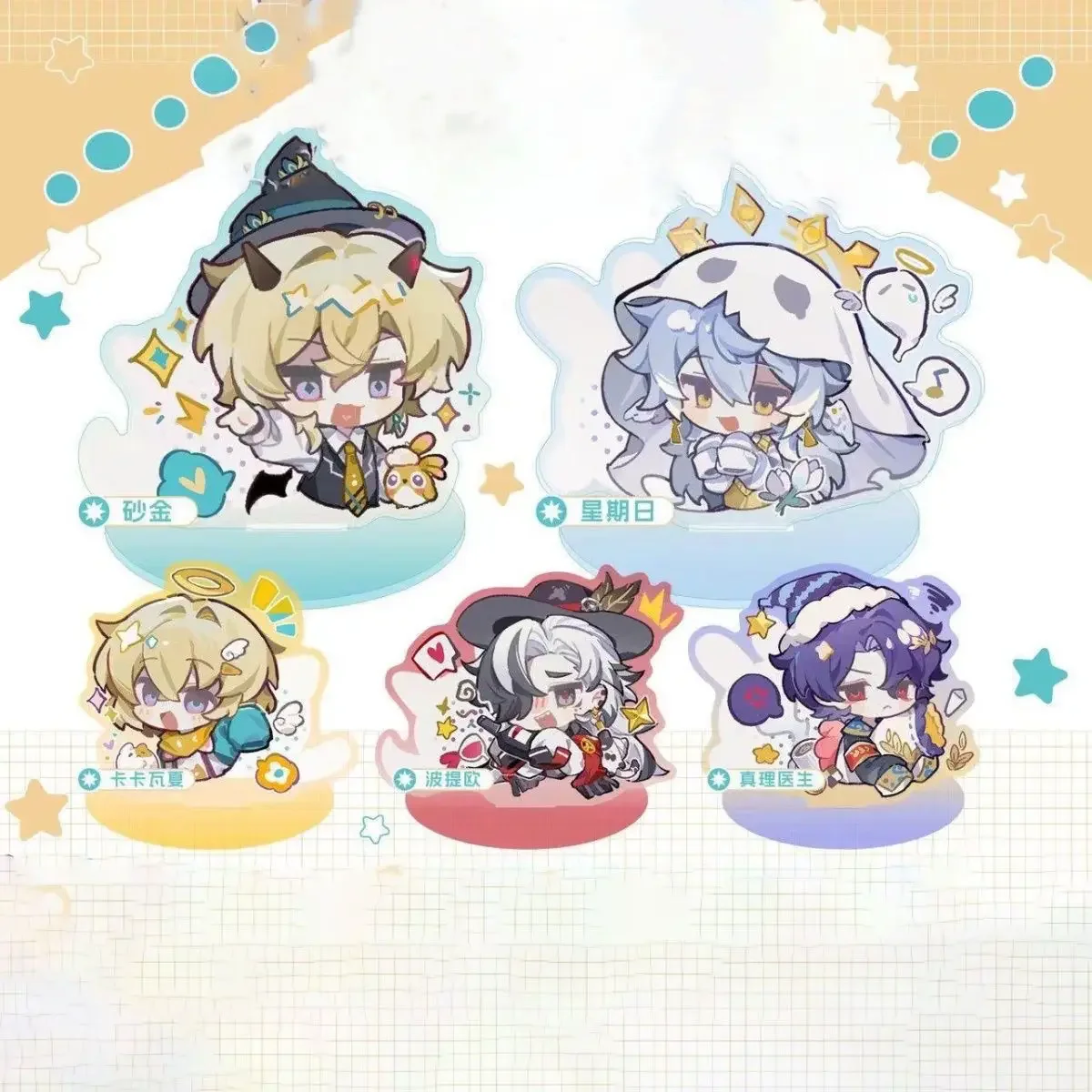 Honkai Star Rail Acrylic Stand Boothill Sunday Q Version Figure Kawaii Display Cute Room Decor Game Goods Collection Friend Gitf