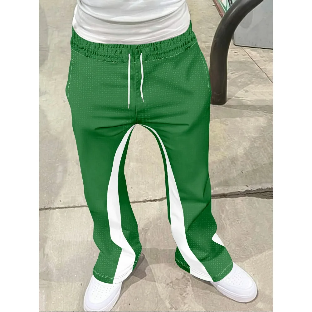 

Y2k Flared Pants Men Loose 3D Print Trousers Casual Sweatpants Mid Waist Sporty Female Clothes Streetwear Hip Hop Vintage Pants