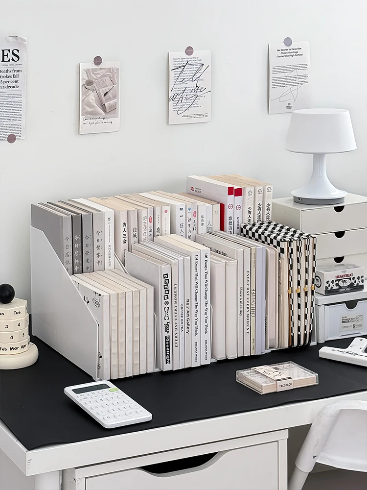 

Student Desk Book Storage Ra Double Layer Plastic Organizer for Office Supplies Children's Picture Books Document Storage