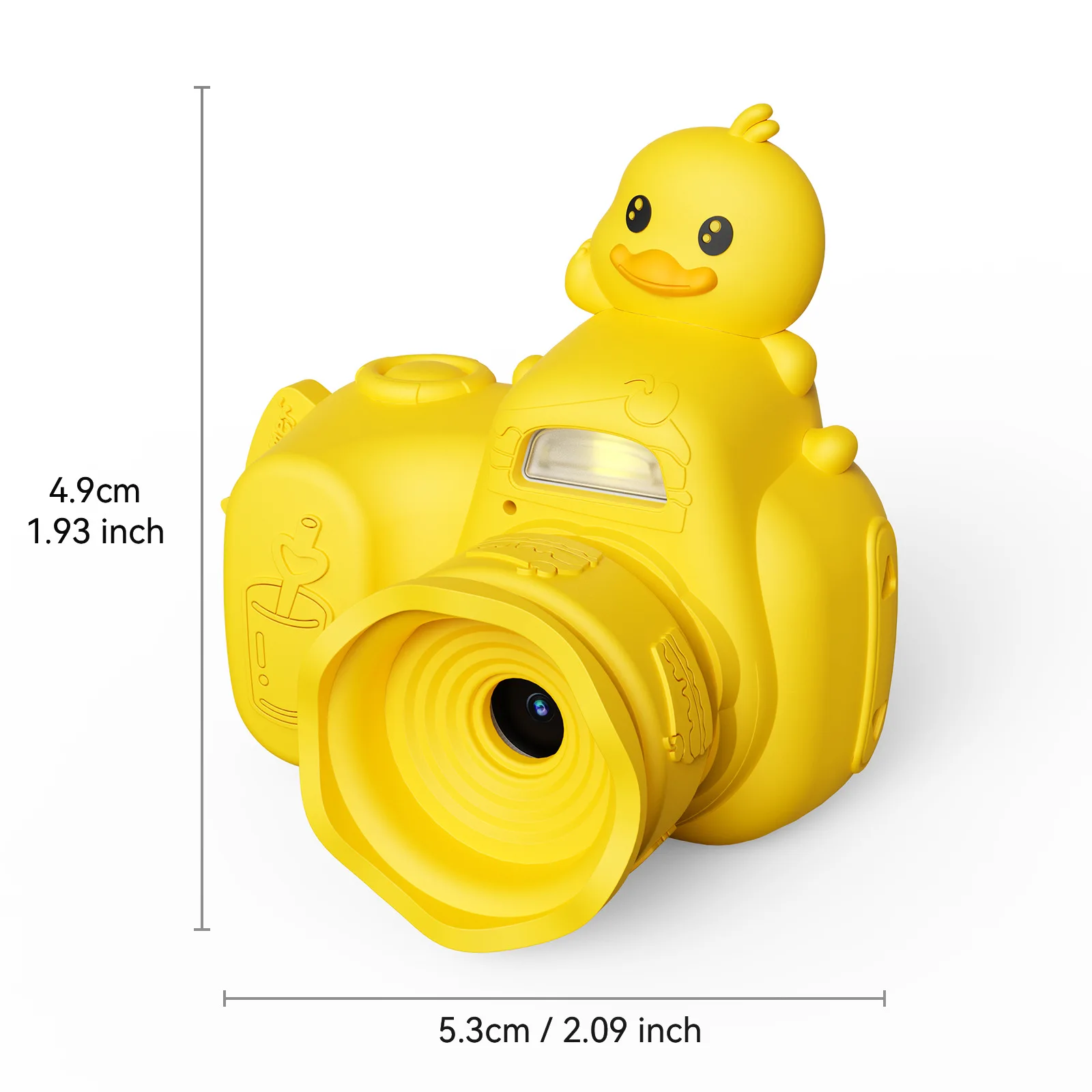 Crianças dos desenhos animados mini câmera de vídeo portátil bonito pequeno pato amarelo forma bolso hd câmera crianças presente aniversário