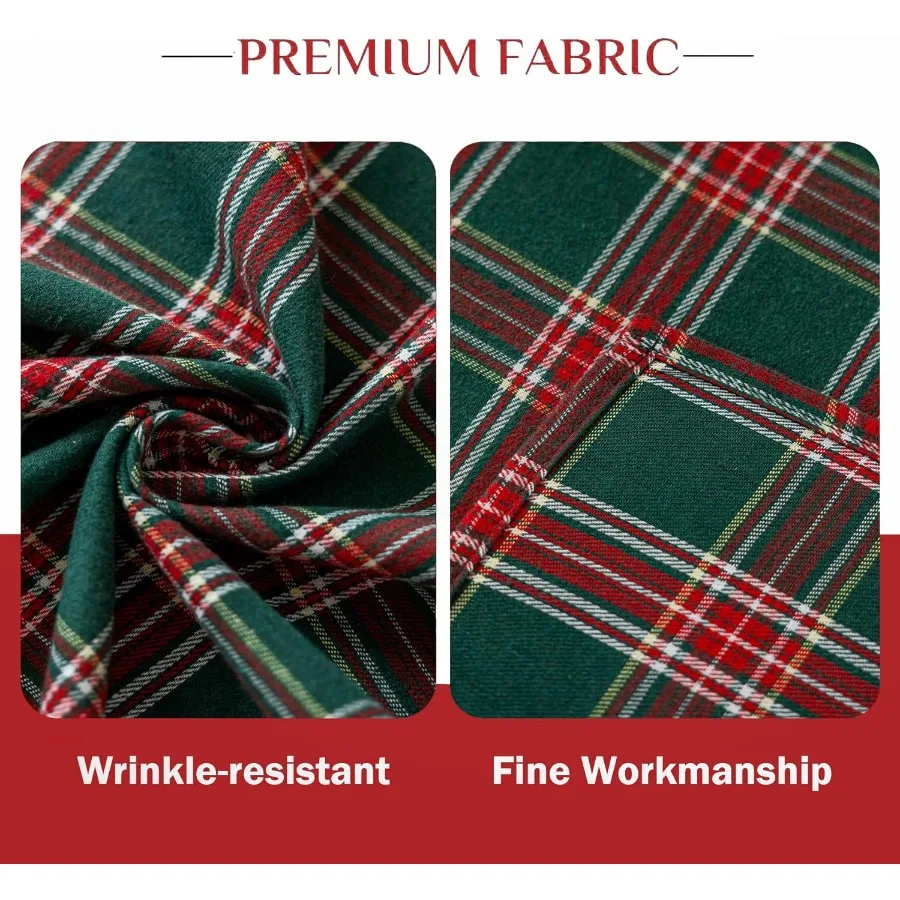 عيد الميلاد متقلب مفرش المائدة الأخضر الترتان منقوشة مفارش المائدة قابل للغسل مربع الشتاء غطاء الطاولة للمطبخ حفلات الطعام Ho