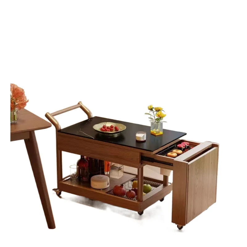 

Fireplace brewed tea Solid wood balcony coffee table Living room tea table Multifunctional household Chinese small apartment