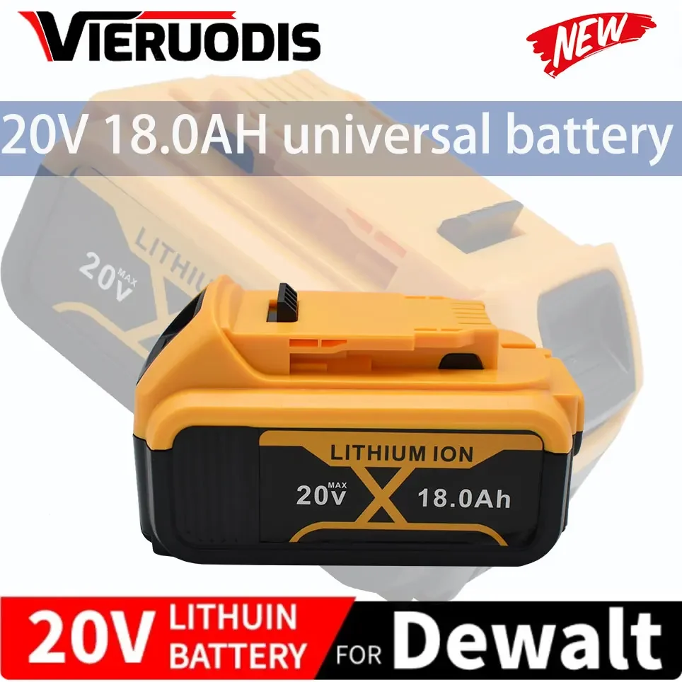 

For DeWalt 20V 18.0Ah Rechargeable Power Tools Battery ，Replacement Li-ion Battery DCB200 DCB205 DCB204-2 DCB206