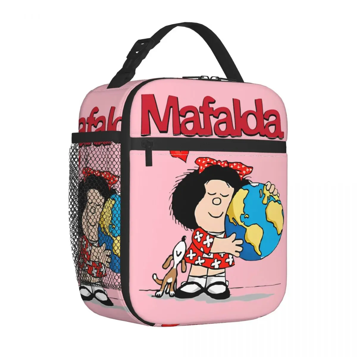 

Изолированная сумка для ланча Mafalda, большой контейнер для обеда с комиксами для книг Mafalda, охлаждающая сумка, пляжный уличный Ланч-бокс для мужчин и женщин