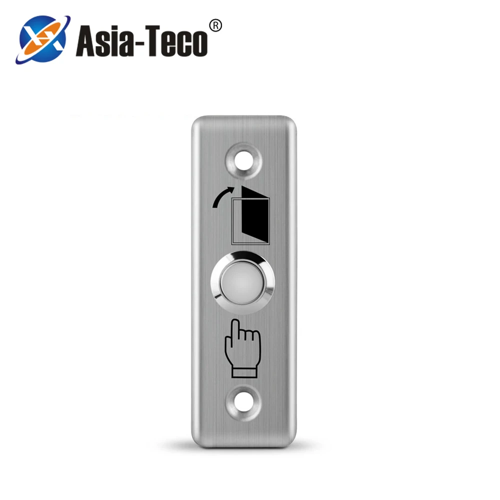 Stainless Steel Exit Button Push Switch Door Sensor Opener Release for Magnetic Lock Access Control-silver