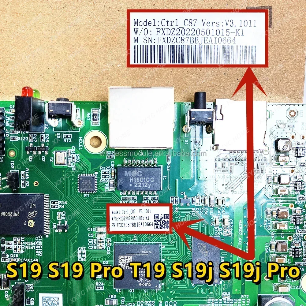 S19 S19 Pro T19 S19j S19j  Control Board BM1398BB for S19/S19Pro/T19 Models New Antminer  Control Board