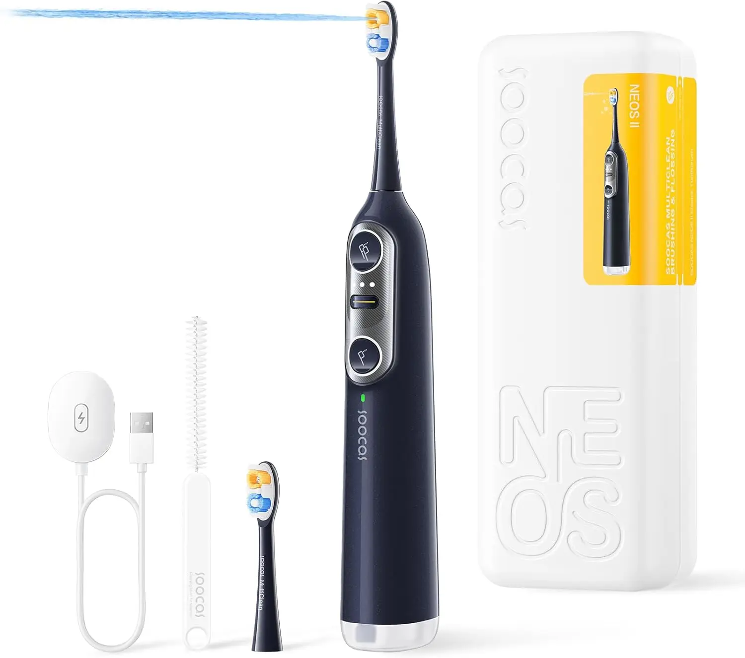 Electric Toothbrush with Water Flosser, Electric Toothbrush for Adults, Water Flosser for Teeth, Portable