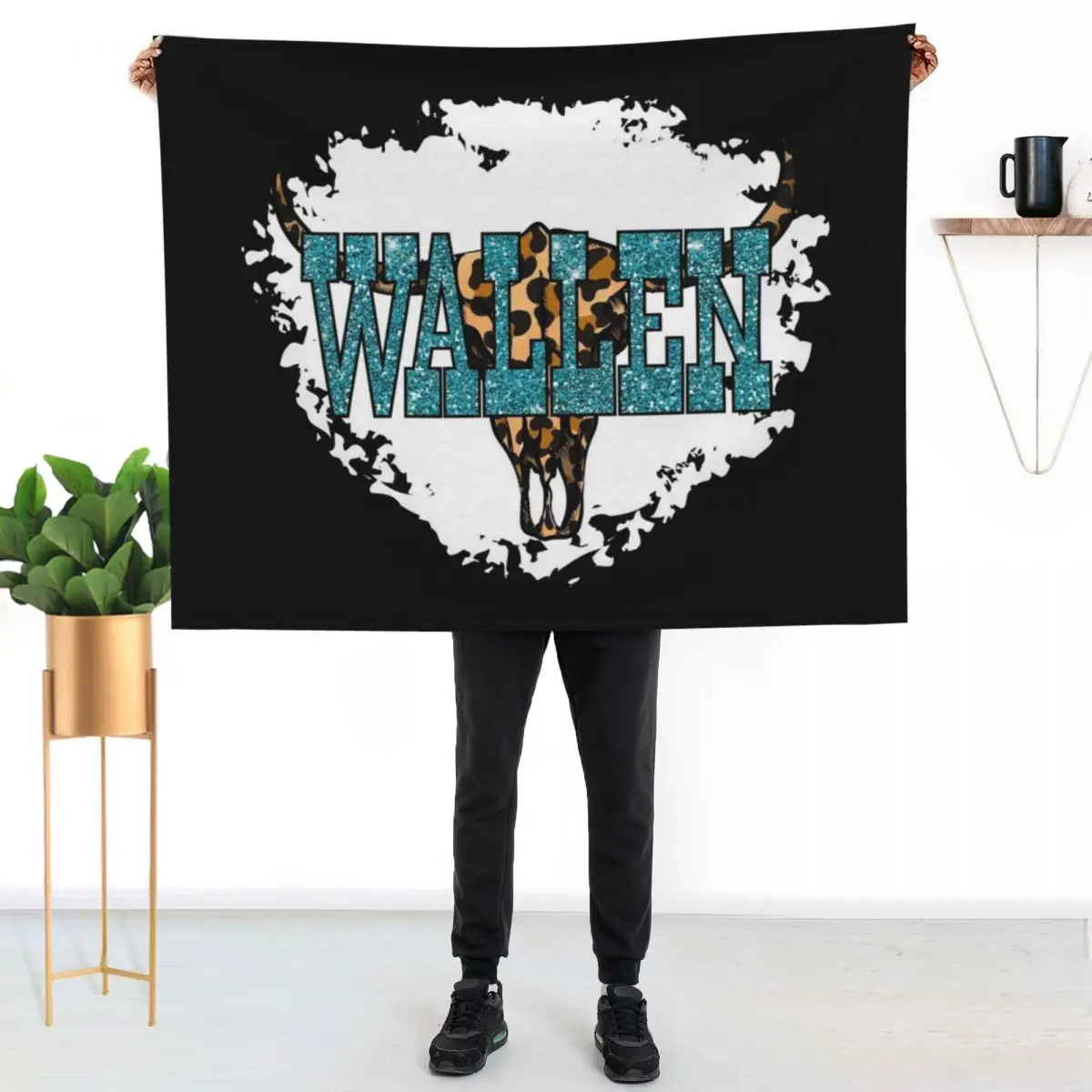 Wallen Bullhead Western Country Music Wallen Hardy Throw Blanket blankets and throws Moving Polar Hairys Nap Summer Blankets