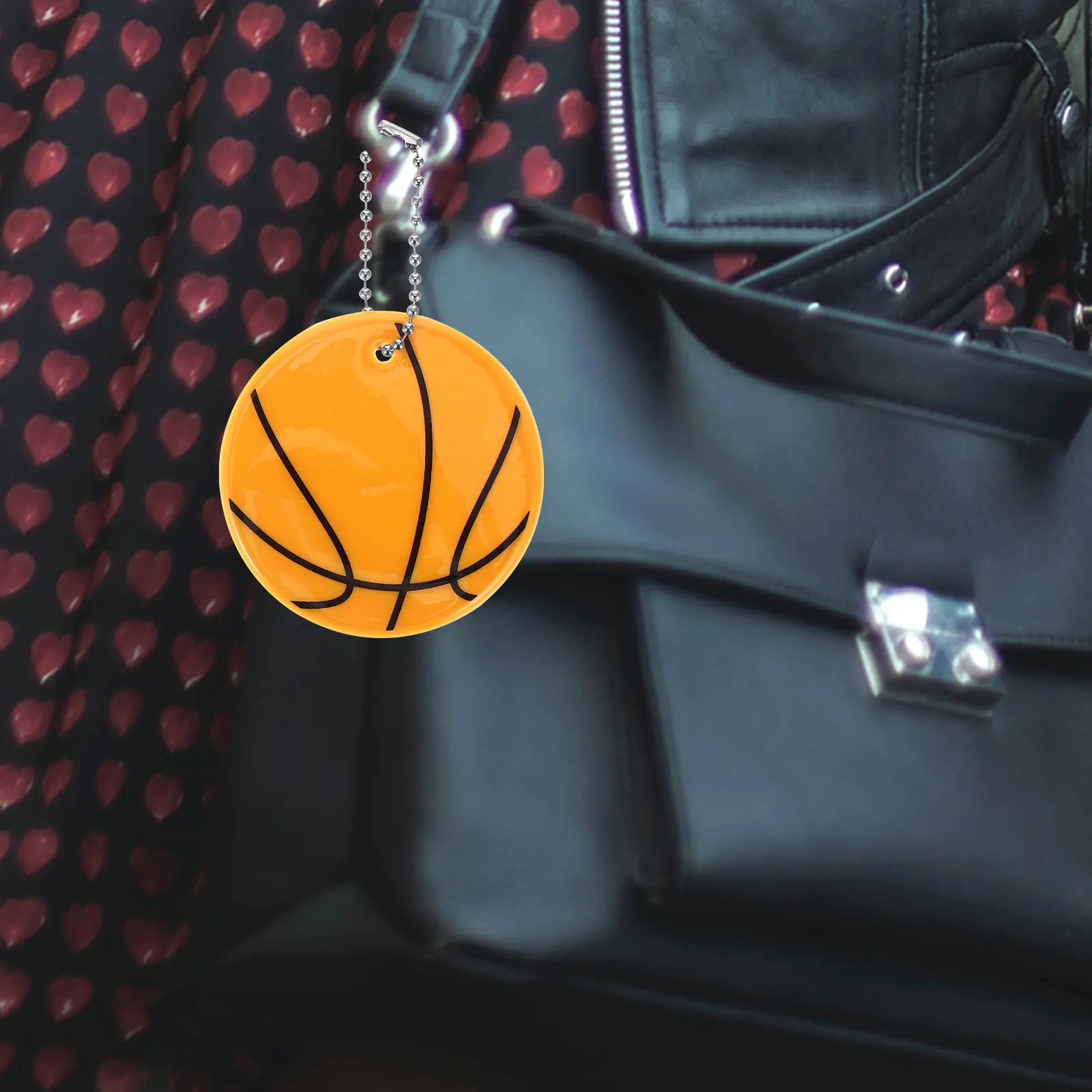 

6 шт. светоотражающих брелоков-подвесок для баскетбольных мячей, суперяркие светоотражатели для сумок, рюкзаков, велосипедных аксессуаров, светящиеся в темноте