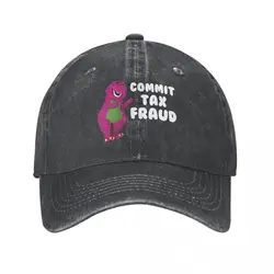 Retro Commit Tax Fraud Funny Baseball Caps Unisex Distressed Cotton Sun Cap Outdoor Activities Caps Hat