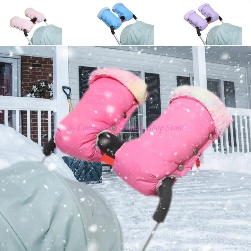 85AE Funda manos felpa para cochecito – Para clima frío - imagen 2