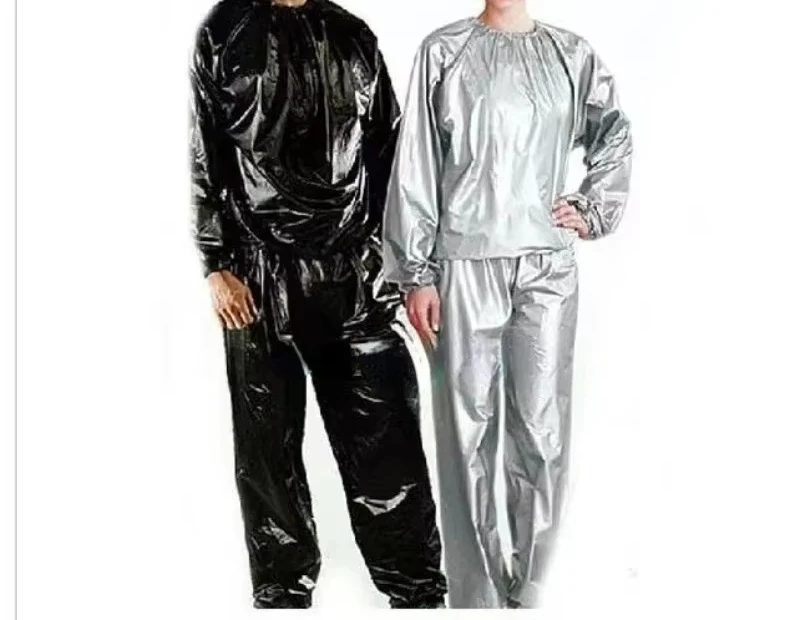 Trendy Sauna Sweat Suit Set, Weight Loss Slimming Workout Clothes, Fitness Training Sweat Bath Outfit for Gym Exercise