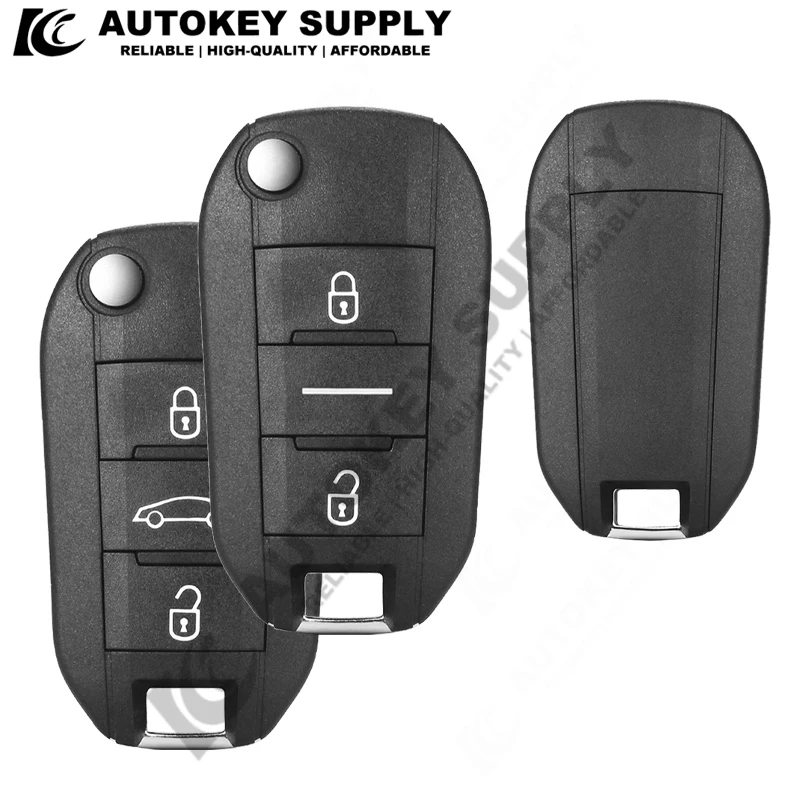 3 Buttons Remote Key Shell Case With VA2 Blade For Peugeot 208 2008 301 308 508 5008 RCZ For Citroen C-Elysee C4