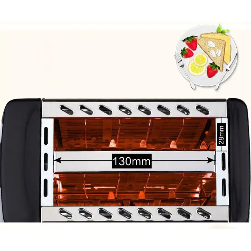 Toaster 2 Slices Toaster Wide Slot Two Slices Toaster Stainless Steels Toasters Dropshipping