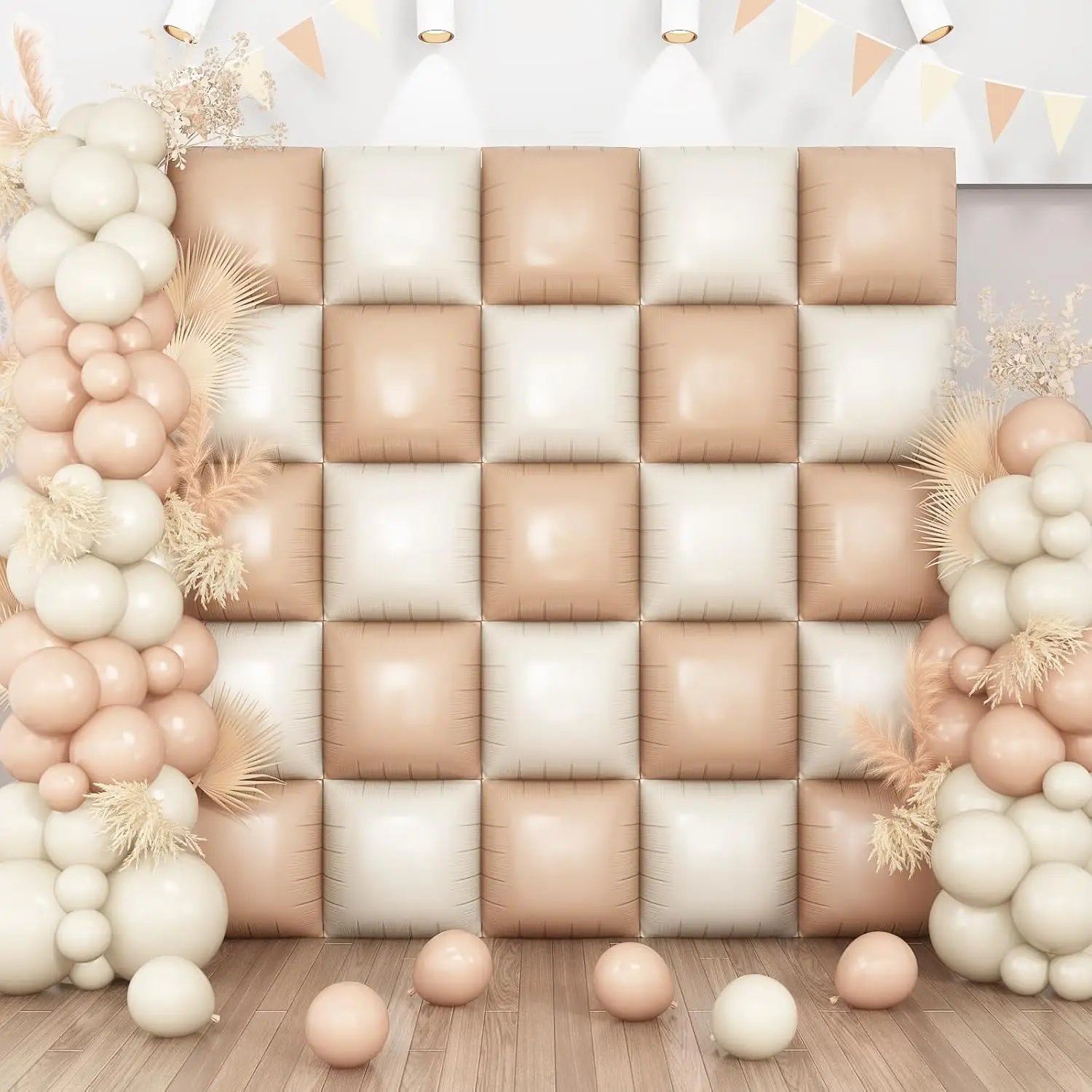 50 Pieces of Square Double-Sided Aluminum Foil Balloon Walls, Birthday Parties, Anniversaries, Wedding Season, Valentine\'s Day