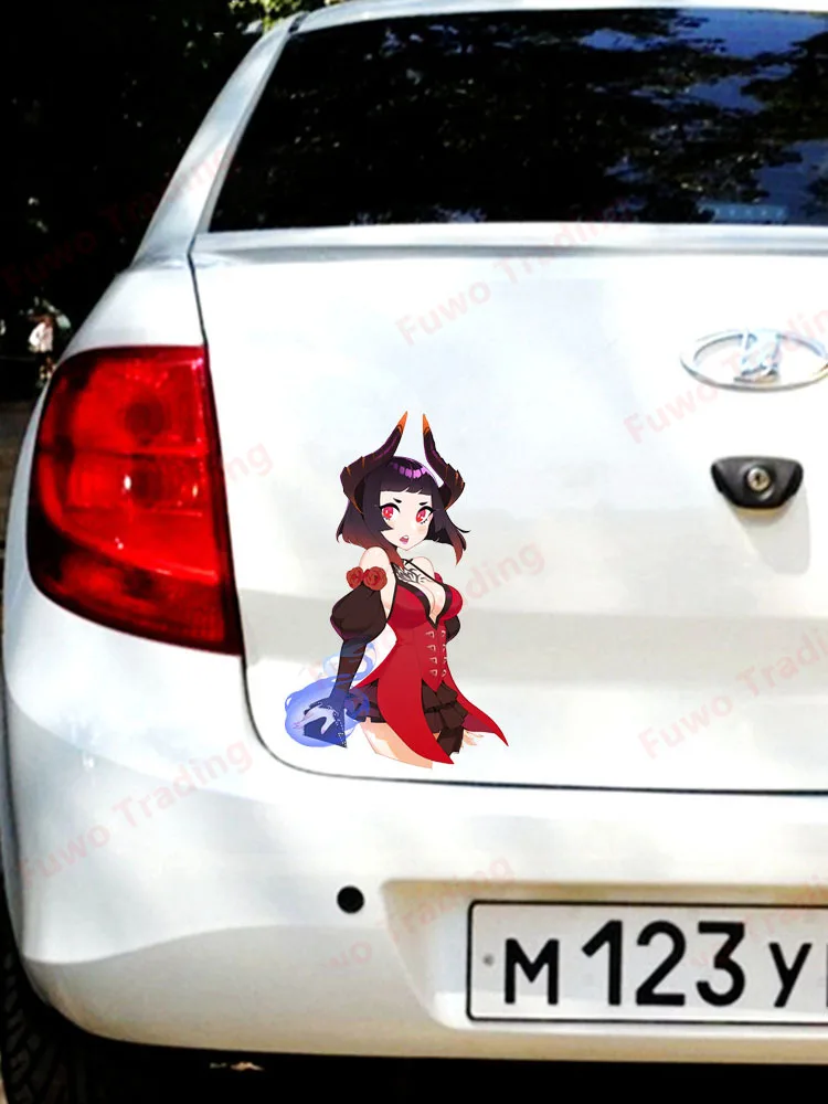 Anime Cartoon Auto Aufkleber Teufel Elf Mädchen Vinyl Aufkleber Fenster Motorrad Camper Stoßstange Helm Lkw Kühlschrank Laptop Dekoration PVC