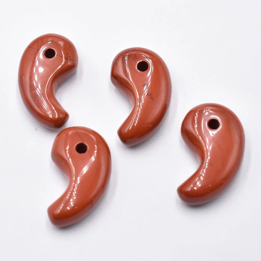 Großhandel 12 Stück/Set modische Naturstein-Amethyst-Rosenquarz-Magatama-Anhänger für Schmuckherstellung, kostenloser Versand – Detail 16