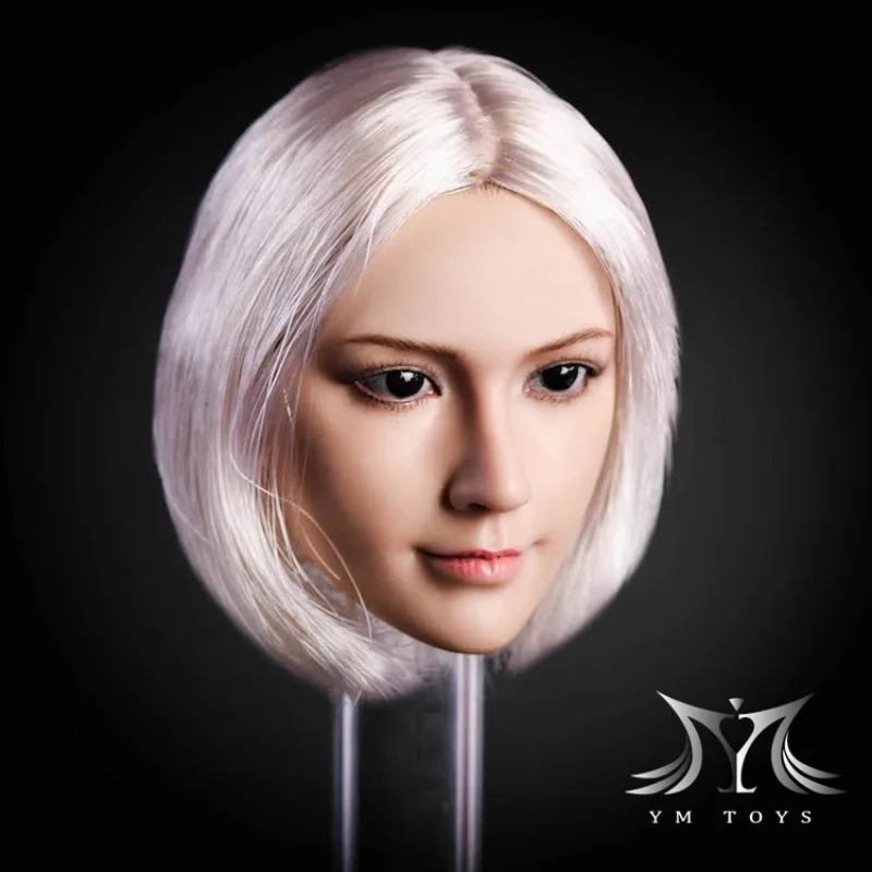 1/6 Scale Asian Beauty Head Sculpt Butterfly Long Haired Female Soldier for 12in Action Figure Doll Toys YMT010