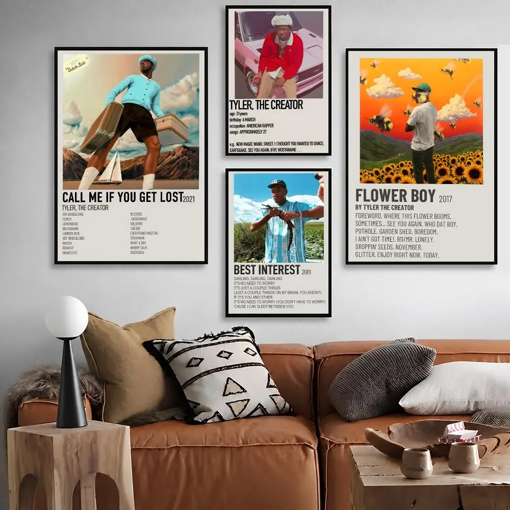 Rapper Tyler, the Creator   Music Artist Print Graphic Streaming Film Style Wall Artwork Bedroom Decor Poster