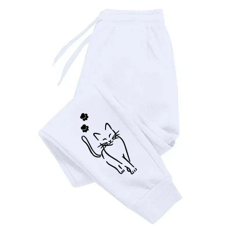 

Cute Animal Cat Print Pattern Sweatpants Everyday Women's Pants Comfortable and Casual Soft Jogging Fitness Trousers Long Pants