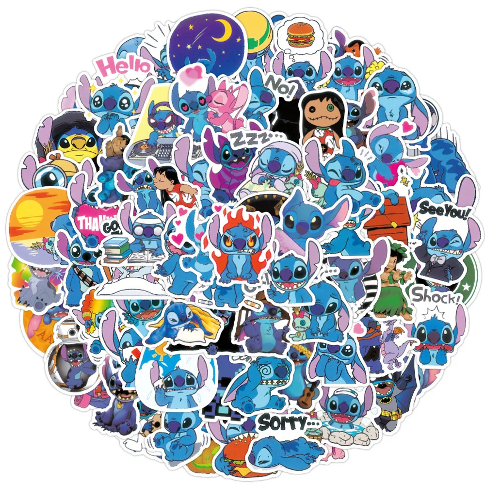 10/30/50/100pcs Cute Disney Cartoon Stitch Sticker Anime Kawaii Girls Kids Decals DIY Laptop Planner Stationery Vinyl Sticker