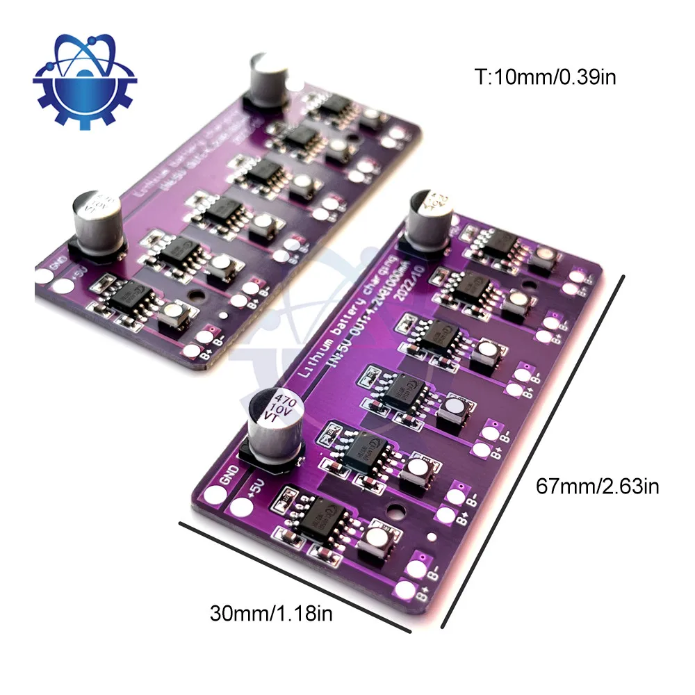 18650  Charging Module 4056 5V 1A  Lithium Battery Charger Board 6 Independent Charge Discharge Integrated Module PCB Board