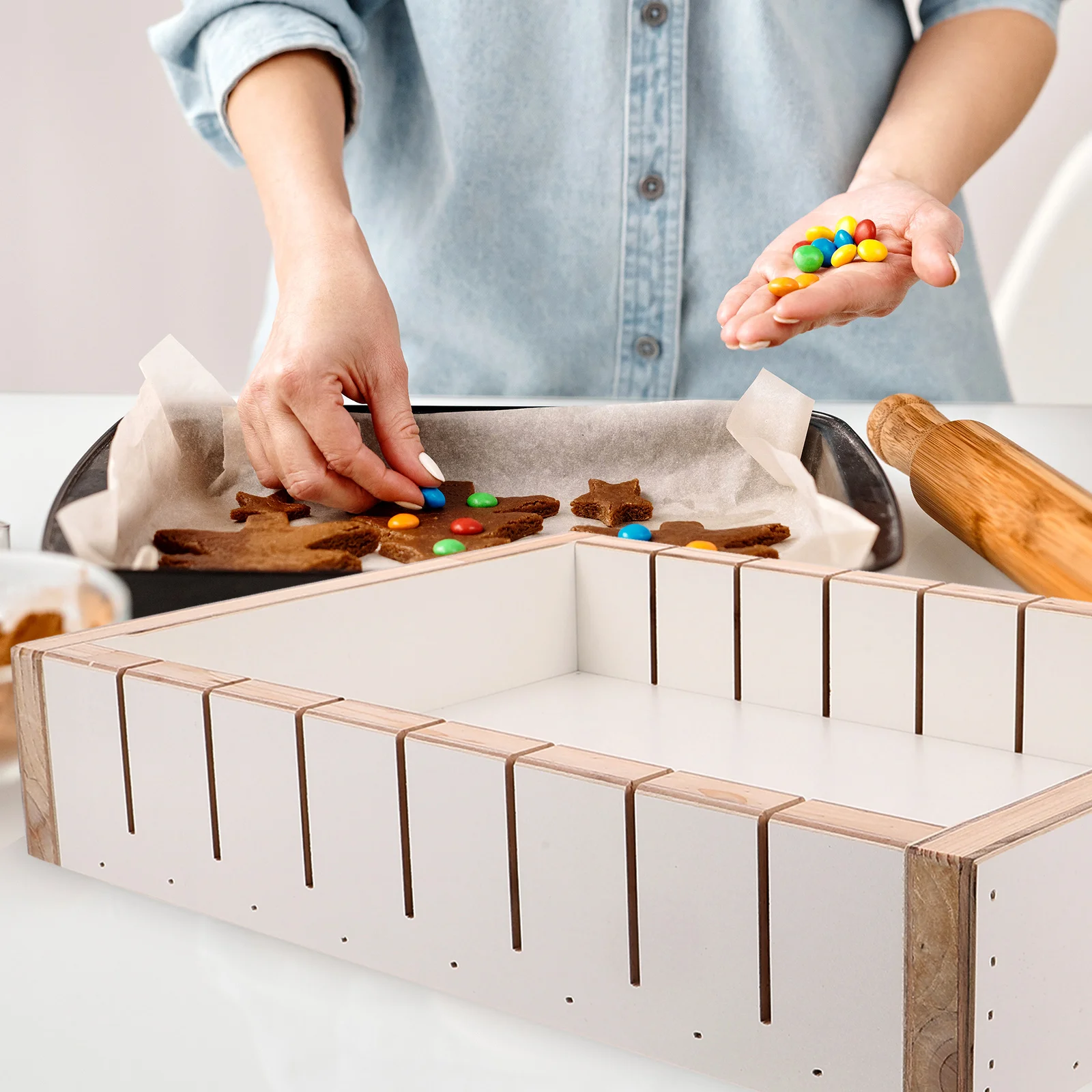 

1pcs Donkey Gelatin Cake Mold Wooden Nougat Maker Baking Nougat Making Molds Supplies 8 Strips Cooling Tray Reusable