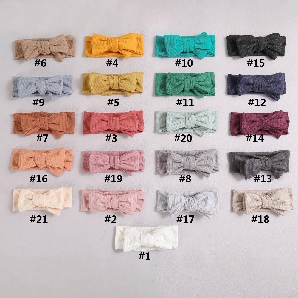 Baby Headbands for Girls Cute Knitted Bow Elastic Baby Hair Bands Children Turban Hair Accessories for Newborn Infant Kids