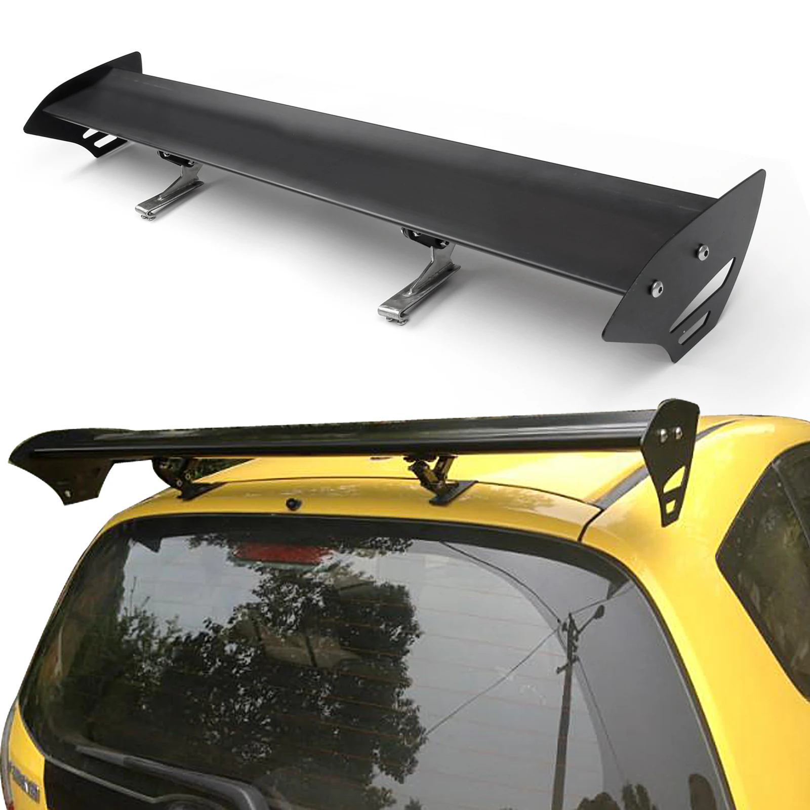 Universal Adjustable Aluminum GT Rear Trunk Wing Car Racing Spoiler for Subaru WRX STI Mitsubishi Lancer Evolution