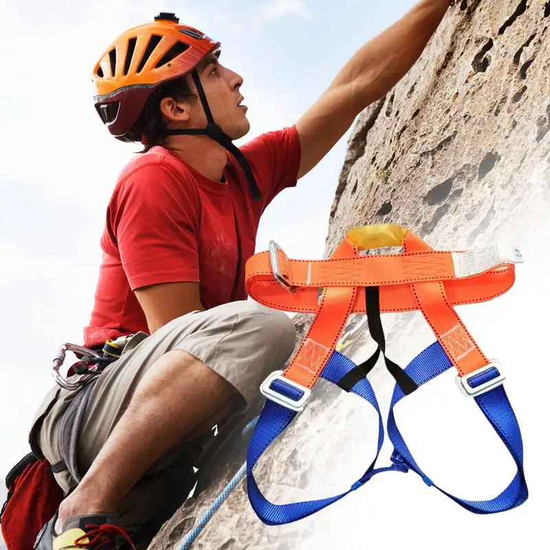 

Climbing Safety Harness Half Body Belt Rock Tree Climbing Harness Thickened Polyester Webbing Men Women Comfortable Outdoor Gear