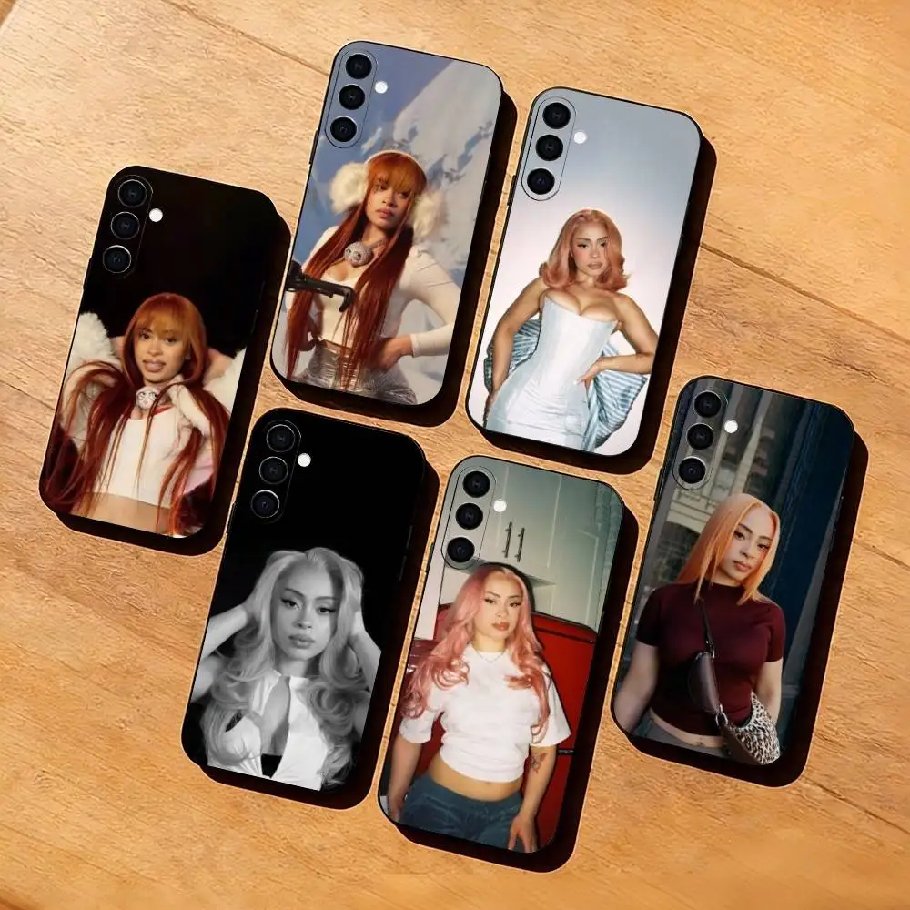 R-Rapper and songwriter I-Ice S-Spice Phone Case Black Silicone Soft For Samsung Galaxy A73,A72,A71,A70,A53,A52,A51