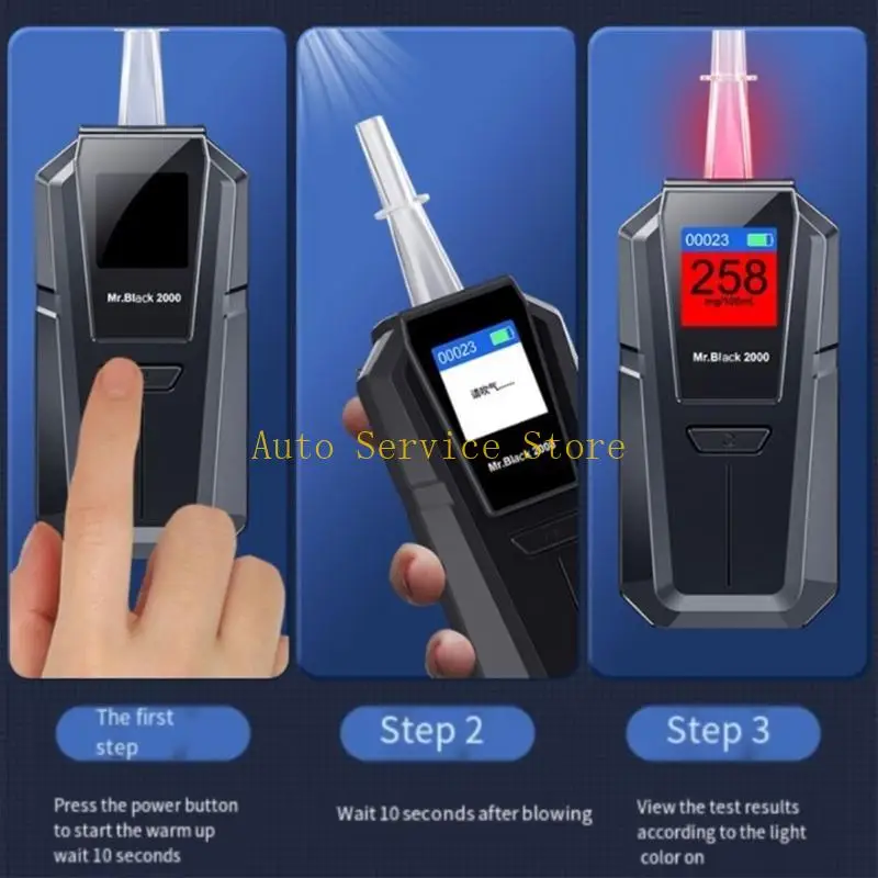 462A Breath Tester with LCD Display Breathalyzer Alcoholicity Meter