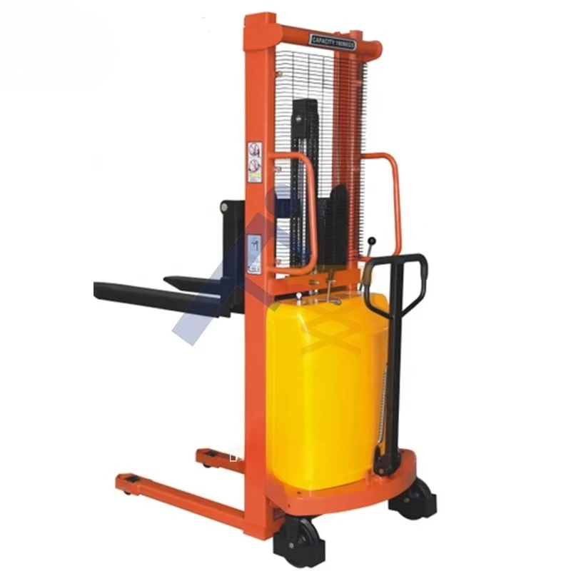 Full Electric Forklift with Driving Station and Battery Semi-Electric Full-Automatic Stacker for Warehouses view 4