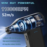 110000RPM X3 Mini Air Blower Big Winds 52m/s Handheld Electric Turbo Jet Fan Brushless Motor Violent Blower Industrial Duct Fan