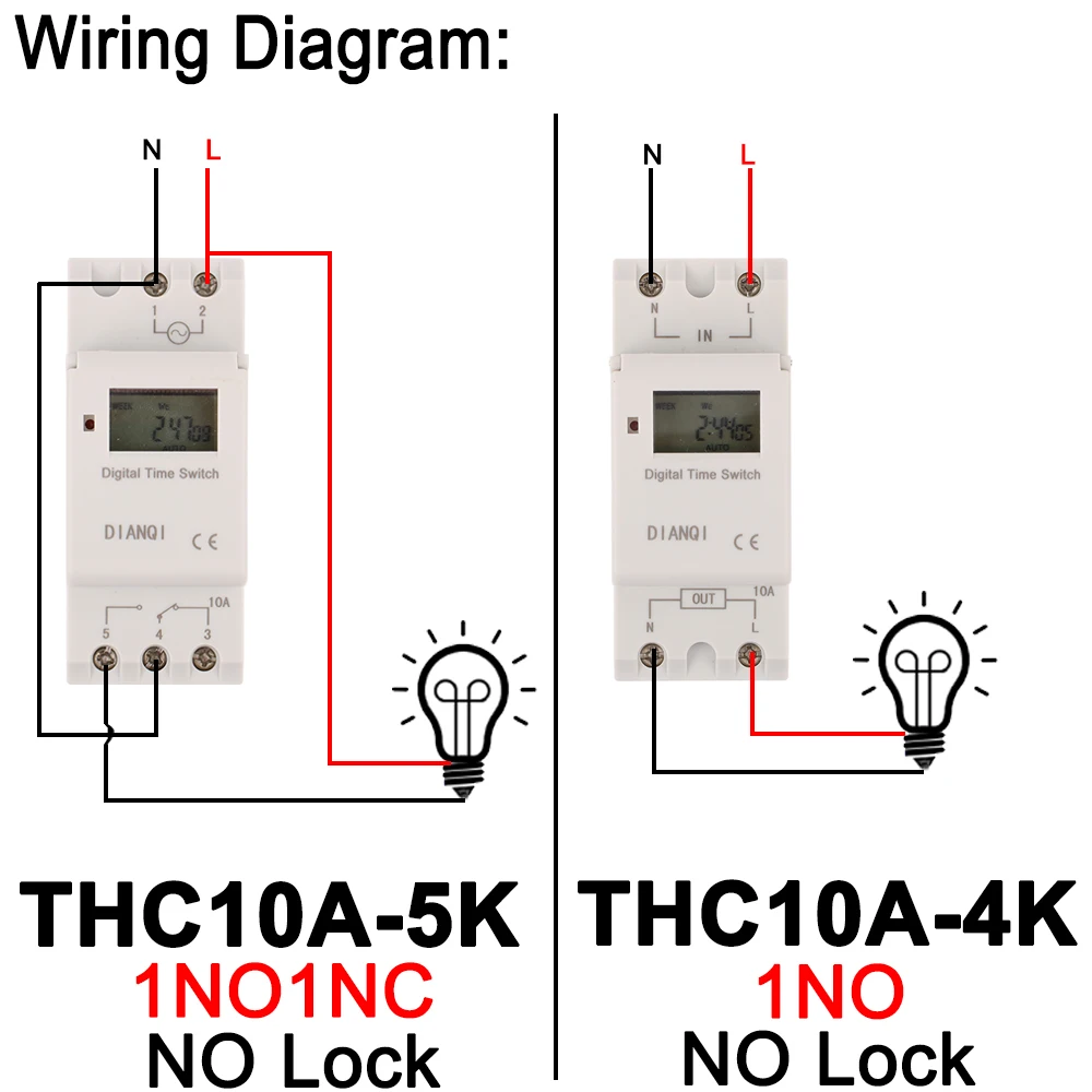 Electronic Weekly 7 Days Programmable Digital TIME Relay Timer Switch Control AC 220V 230V 12V 24V 10A Din Rail Mount THC10A