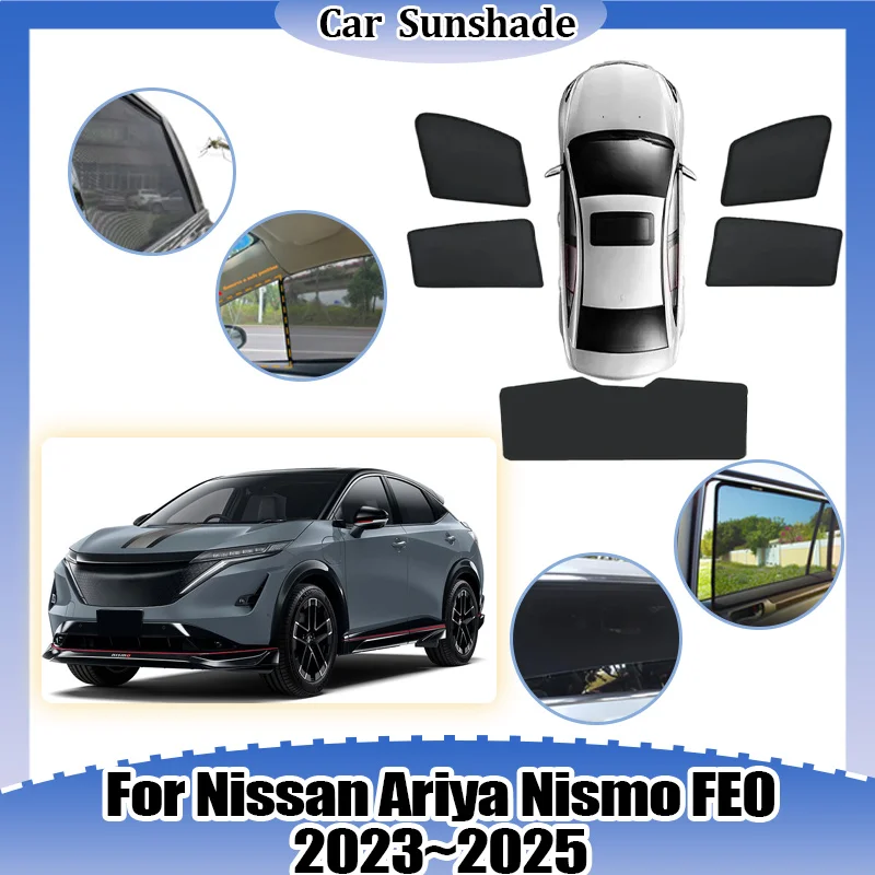 

For Nissan Ariya Nismo FE0 2023 2024 2025 Sun Visor Breathable Heat Insulation Side Window Cover UV Protection Shade Accessories