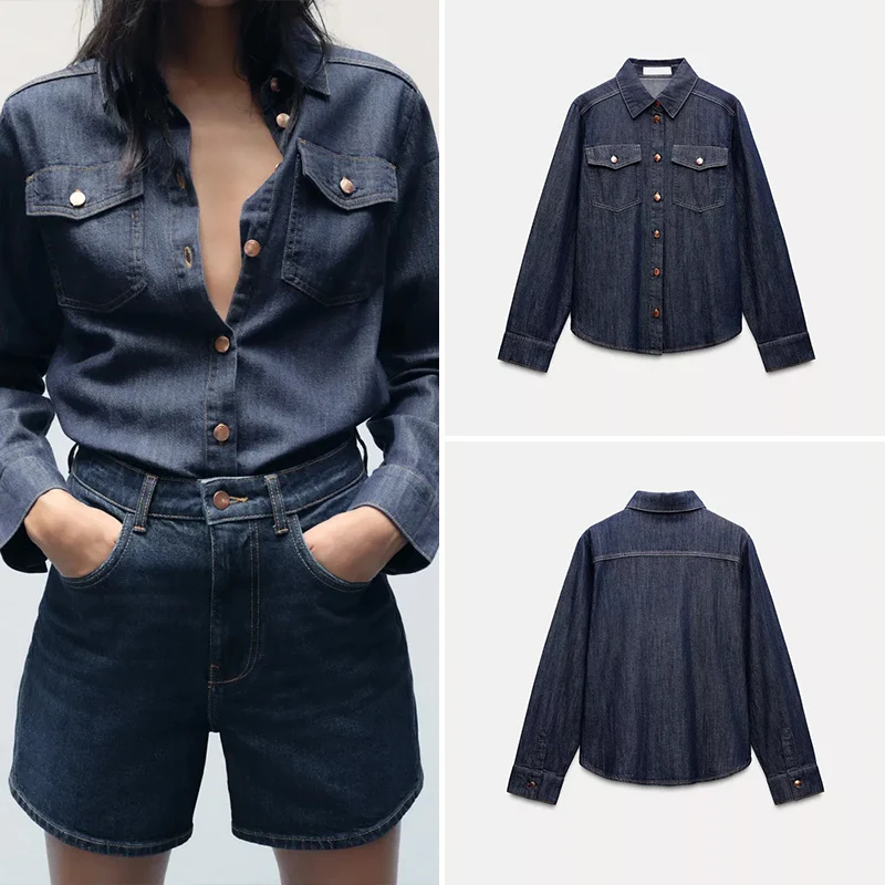 

Свободные длинные джинсовые женские повседневные однорядные однорядные пуговицы с несколькими пуговицами, простой воротник, полиэфирное волокно 00%