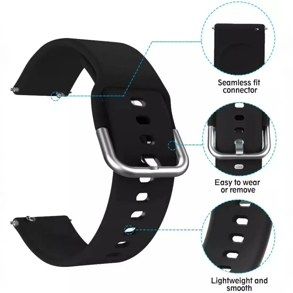 20mm 22mm silikon band für samsung galaxy uhr 3/4/5/gang s3/active 2 huawei uhr 4/3/gt/2/pro armband für amazfit gtr/gts