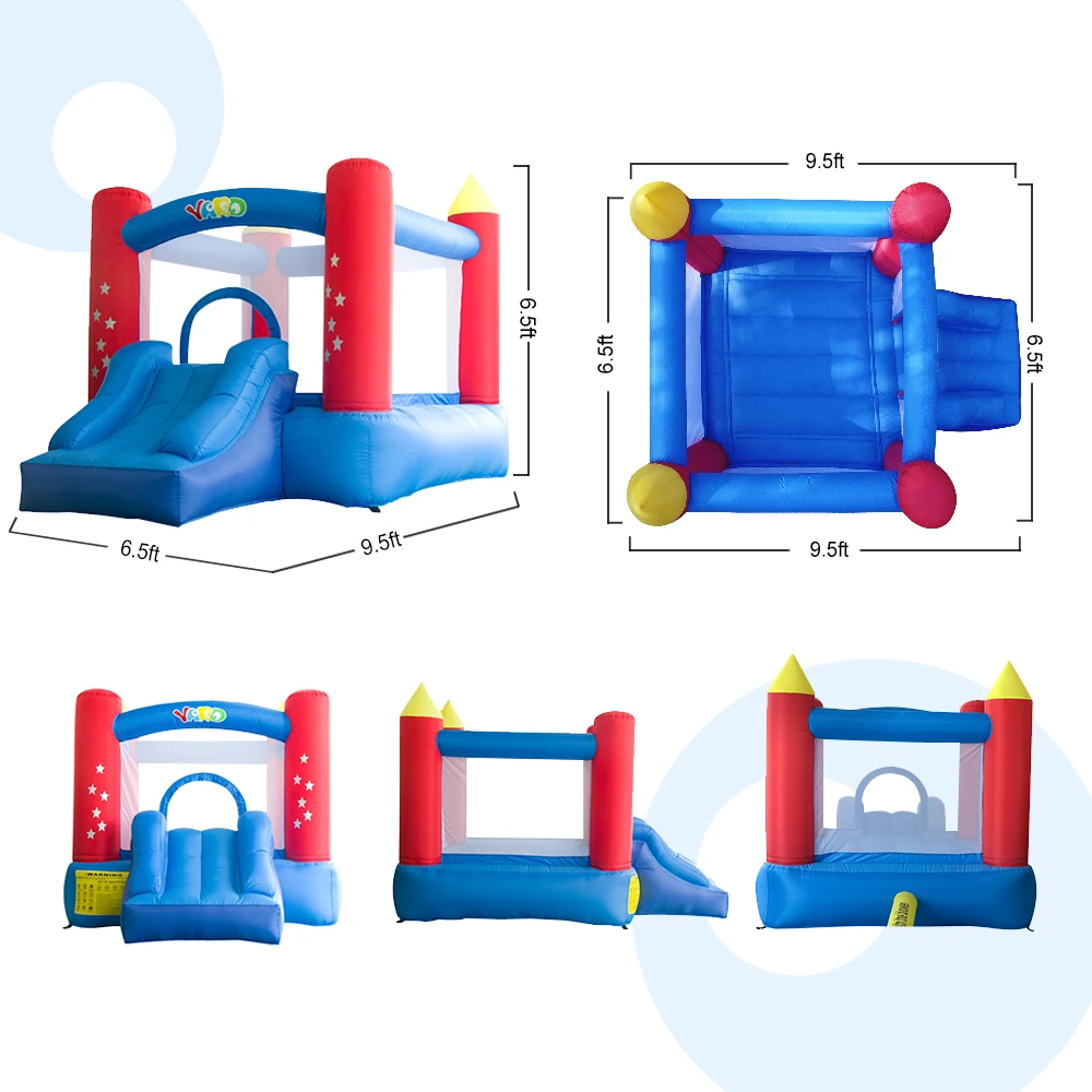 YARD Inflatable Bounce House Home Use Mini Bouncy Castle With Blower Children Playground Jumping Trampoline Kids Birthday Gift