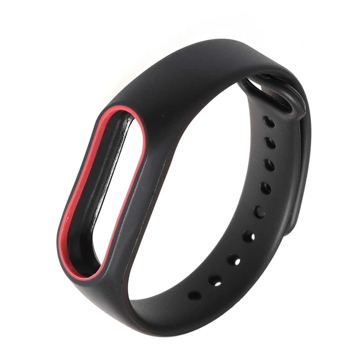 

Double Color Accessories Pulseira Strap Replacement Silicone Wriststrap for 2 Bracelet (Black and Red)