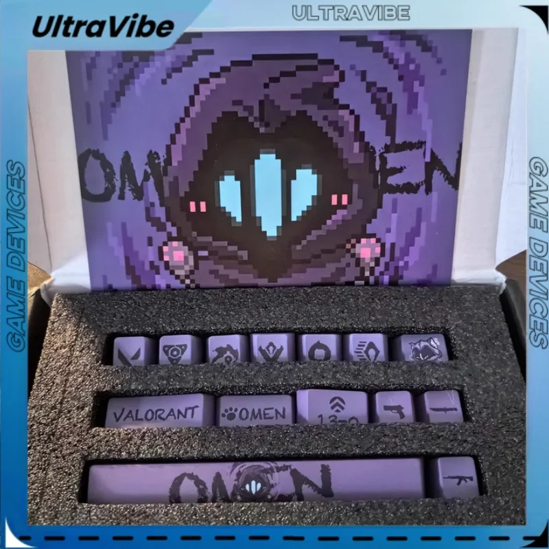 

Omen Keycap Valorant Game Theme Keycap Материал Ptb Материал Пятисторонняя термосублимация Woting Механическая клавиатура Keycap