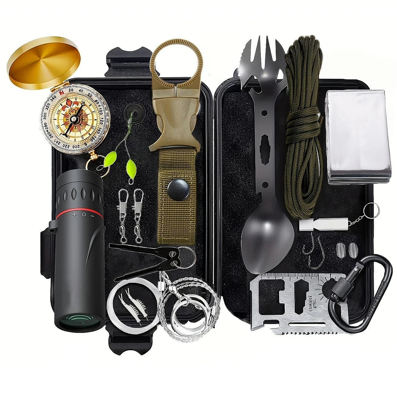 

2026 Upgrade 13 in 1 Outdoor Survival Kit Multifunctional Emergency Gear Set for Camping Hiking Hunting Travel First Aid Kit