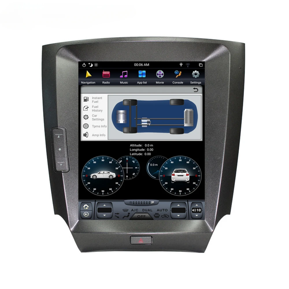 12.1" Tesla Android 9.0 4G+64GB Car GPS Navigation FOR Lexus IS IS200 IS250 IS300 IS350 Radio head Unit Multimedia Player in dsp