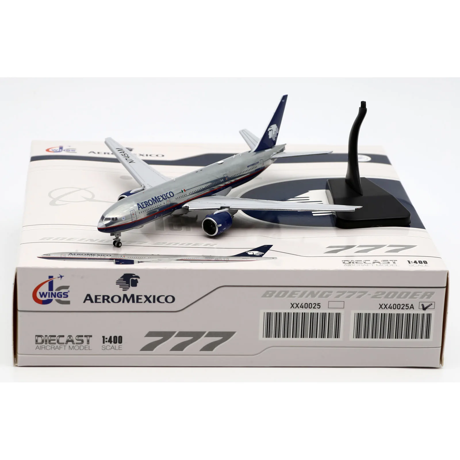 

XX40025A Alloy Collectible Plane Gift JC Wings 1:400 Aeromexico Boeing B777-200ER Diecast Aircraft Jet Model N745AM Flap Down