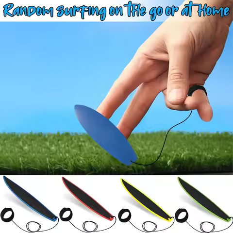Mini Finger Surfboard Wind Surfing Toys Surf Deck Board Safe Stretchy Strings Finger Scooter Boarding Party Toys For Kids Boys