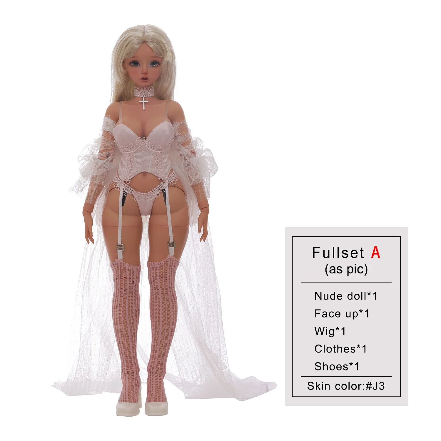 Shuga Fairy 1/4 Anthea Bjd Doll Captivating Joan Body Large Chest Long Legs Lingerie Show Style Sweet Smile Jointed Doll