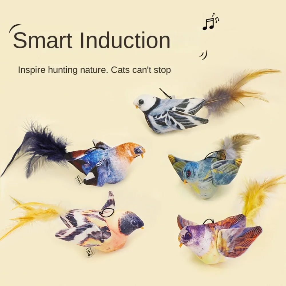 

Funny Cloth Chirping Bird Cat Toy Interactive with Sound Cat Teaser Toy Bite-resistant Pet Simulation Bird Toy Pet Supplies
