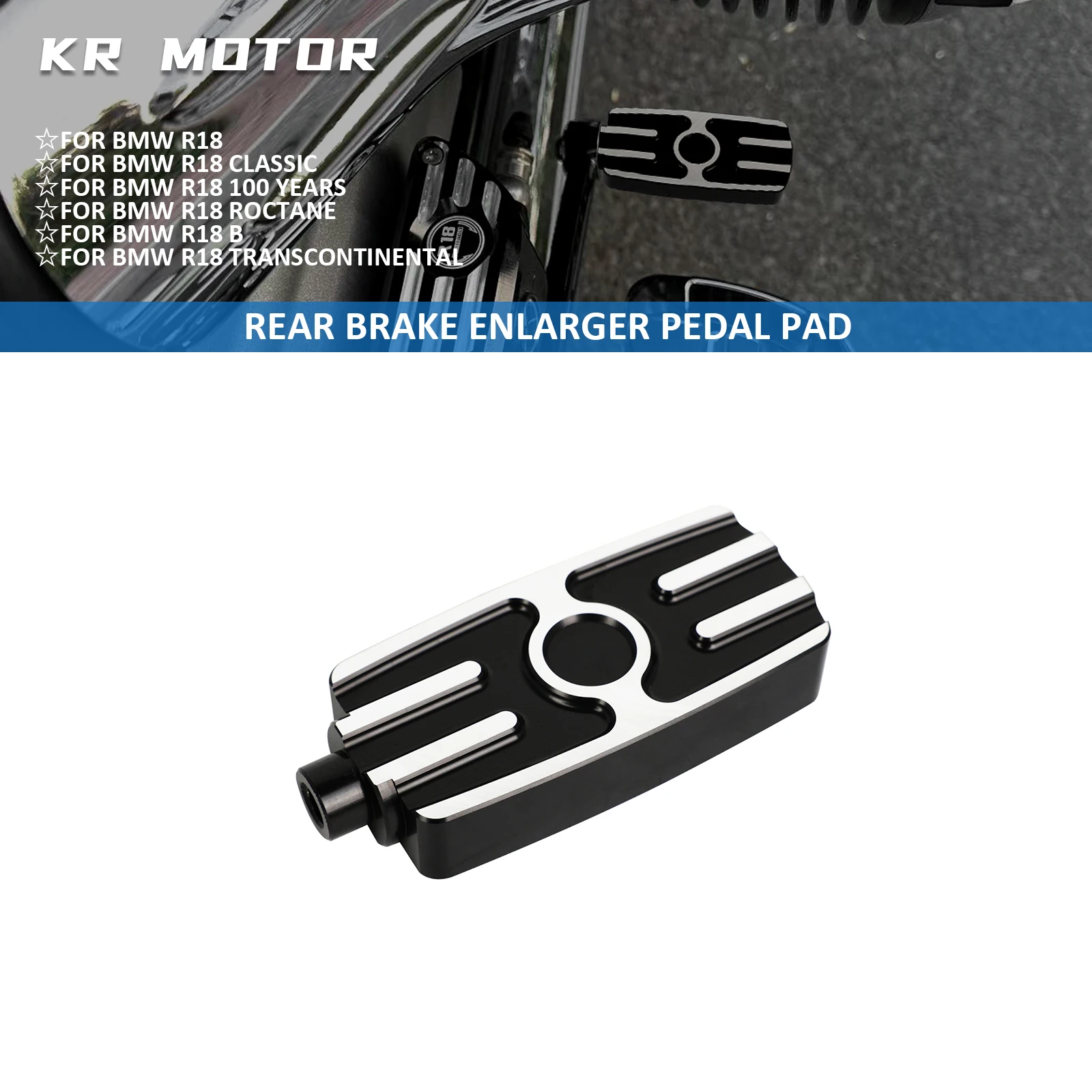 

Rear Brake Enlarger Pedal Pad Shifter Peg Lever Extension Fits For BMW R18 R18B R18 Classic Roctane 100 Years Transcontinental